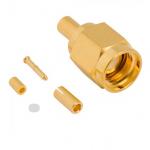 RF Connector SMA Straight Crimp Plug Male 1.32 mm 1.37 Micro-cable (Plug, Male,50Ω)